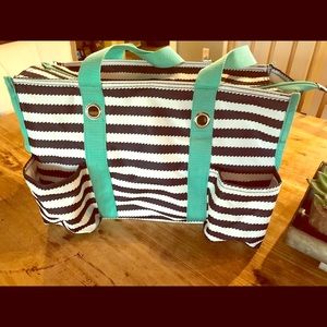 Thirty One Large Zip top Utility Tote